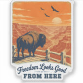 Freedom Looks Good Canyon Aufkleber (Vorderseite)