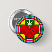 FREEDOM LOVE and JOY Button (Vorne & Hinten)