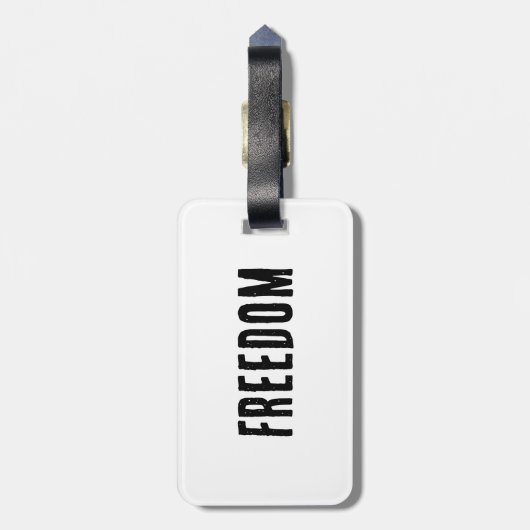 Freedom Luggage Tag Gepäckanhänger (Rückseite vertikal)