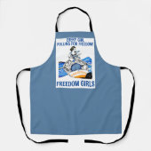 FREEDOM MÄDCHEN! (blau) Schürze (Vorderseite)