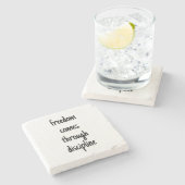 Freedom Marble Stone Untersetzer (Seitenansicht)