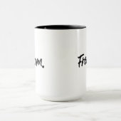 Freedom. Minimalist Black Tasse (Zentrum)