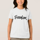 Freedom. Minimalist Black Tri-Blend Shirt (Vorderseite)