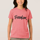 Freedom. Minimalist Black Tri-Blend Shirt (Vorderseite)