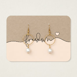 Freedom Minimalist Jewelry Display Card