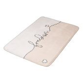 Freedom Minimalist Typography Design Badematte (Schrägansicht)