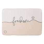 Freedom Minimalist Typography Design Badematte (Vorderseite)
