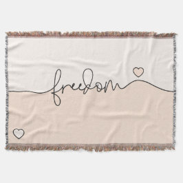 Freedom Minimalist Typography Design Decke