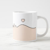 Freedom Minimalist Typography Design Jumbo-Tasse (Rechts)