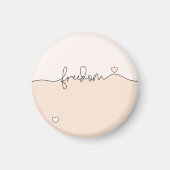 Freedom Minimalist Typography Design Magnet (Vorne)