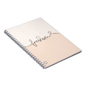 Freedom Minimalist Typography Design Notizblock (Rechte Seite)