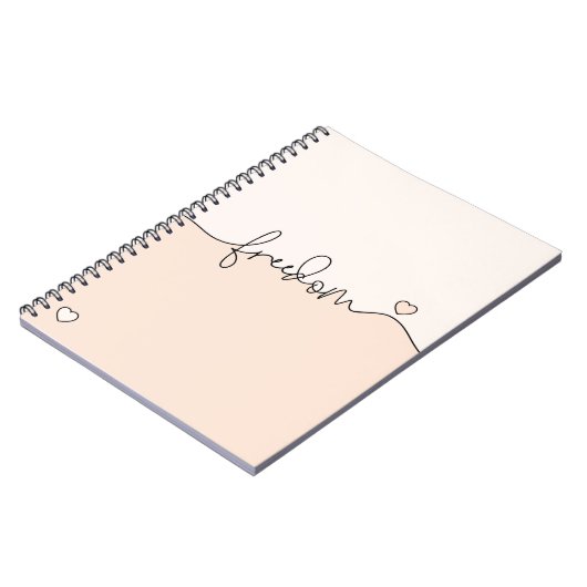 Freedom Minimalist Typography Design Notizblock (Linke Seite)