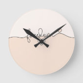 Freedom Minimalist Typography Design Runde Wanduhr (Vorderseite)