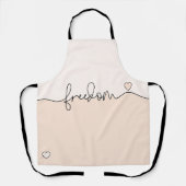 Freedom Minimalist Typography Design Schürze (Vorderseite)