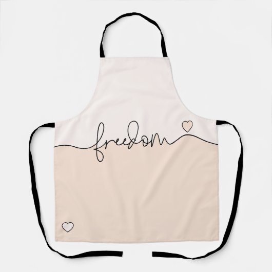 Freedom Minimalist Typography Design Schürze (Vorderseite)