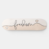 Freedom Minimalist Typography Design Skateboard (Horizontal)
