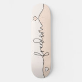 Freedom Minimalist Typography Design Skateboard (Vorderseite)
