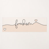 Freedom Minimalist Typography Design Yogamatte (Vorderseite (Horizontal))