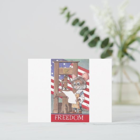 Freedom Mouse Postkarte (Stehend Vorderseite)