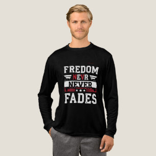 Freedom Never Fades USA Flag T-Shirt - Patriotic V Tri-Blend Shirt
