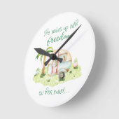 "Freedom on her Mind" - Retro Camper Caravan Runde Wanduhr (Winkel)