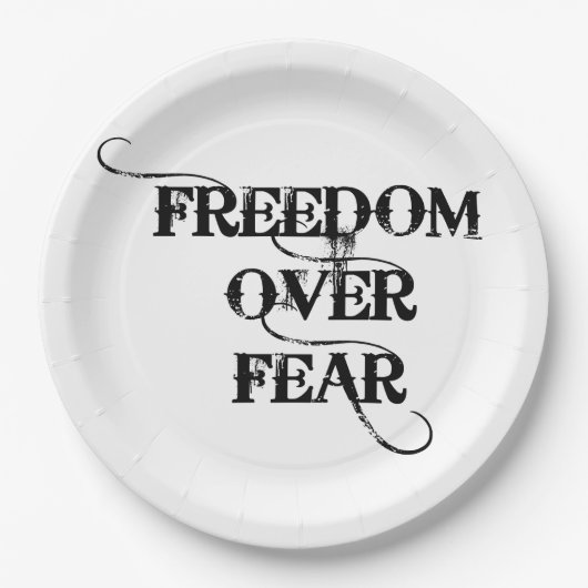 Freedom Over Fear Pappteller (Vorderseite)