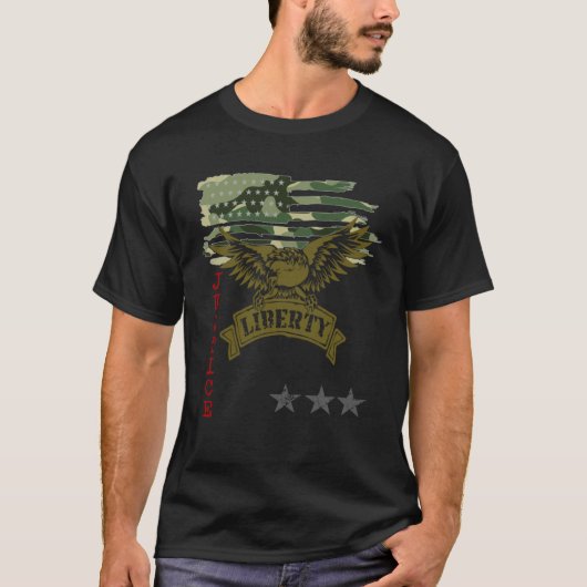 Freedom Over Fear Pro Gun USA Flag 2nd Amendment T-Shirt (Vorderseite)