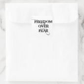 Freedom Over Fear Quadratischer Aufkleber (Tasche)