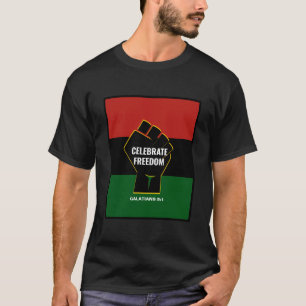 FREEDOM Pan African Christlich Juneteste T-Shirt