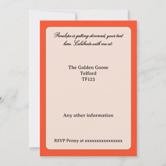 Freedom party getting divorced einladung (Rückseite)