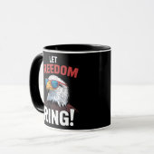 Freedom Patriot Lass Freedom Ring Tasse (Vorderseite Links)