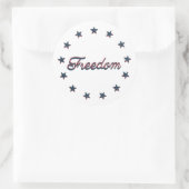 Freedom Patriotic America 250 Stars Design Runder Aufkleber (Tasche)