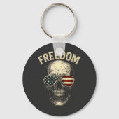 Freedom Patriotic Skull USA Schlüsselanhänger (Vorderseite)