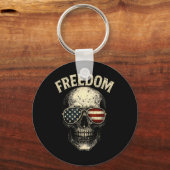 Freedom Patriotic Skull USA Schlüsselanhänger (Rückseite)