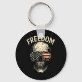 Freedom Patriotic Skull USA Schlüsselanhänger (Rückseite)
