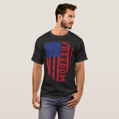Freedom Patriotic Veteran USA Flag American Memori T-Shirt (Vorne ganz)