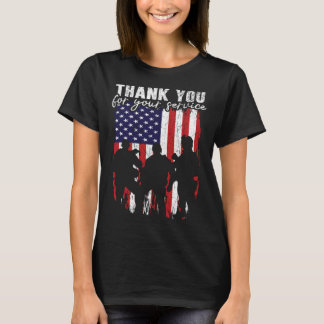 Freedom Patriotic Veteran USA Flag American Memori T-Shirt