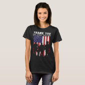 Freedom Patriotic Veteran USA Flag American Memori T-Shirt (Vorne ganz)
