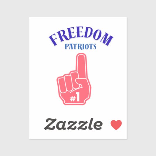 Freedom Patriots auf einem Aufkleber (Blatt)