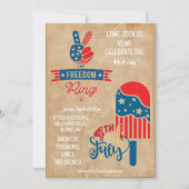 Freedom Peace & Ice Cream Einladung (Vorderseite)