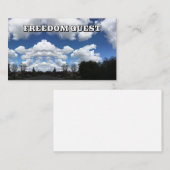 FREEDOM QUEST ( Sie können die Wörter ändern ) Visitenkarte (Vorne/Hinten)