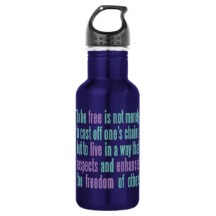 Freedom Quote benutzerdefinierte Monogramm-Wasserf Trinkflasche