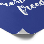 Freedom Quote Custom Colour Poster (Ecke)