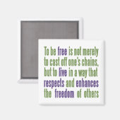 Freedom Quote Magnet (Vorderseite/Rückseite)
