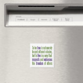 Freedom Quote Magnet (In Situ (Geschirrspüler))