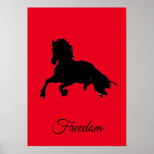Freedom Red Black Ross Pop Poster