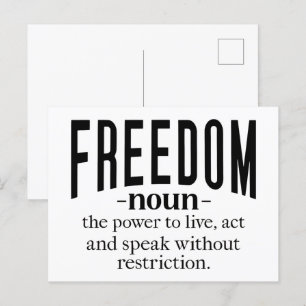 Freedom Retro Inspiration Zitate: Zeitloses Wisdo Postkarte
