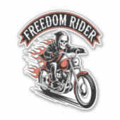FreeDom Rider Biker Aufkleber (Vorderseite)