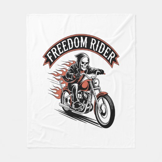 FreeDom Rider Biker Fleecedecke (Vorderseite)