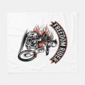 FreeDom Rider Biker Fleecedecke (Vorderseite (Horizontal))